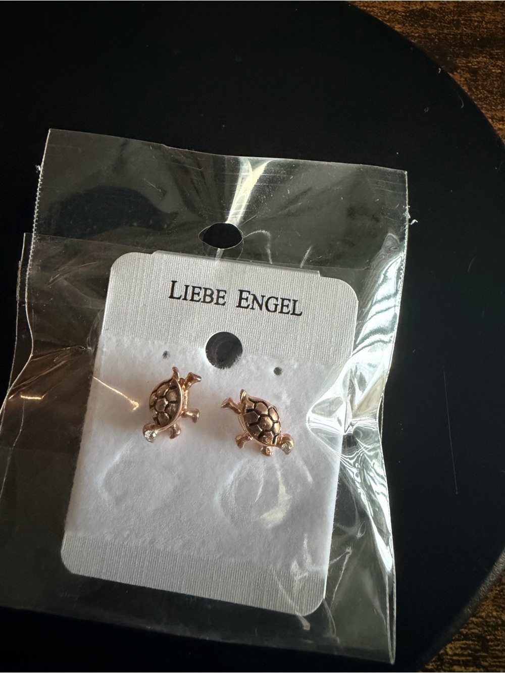 Rose Gold Turtle Stud Earrings
